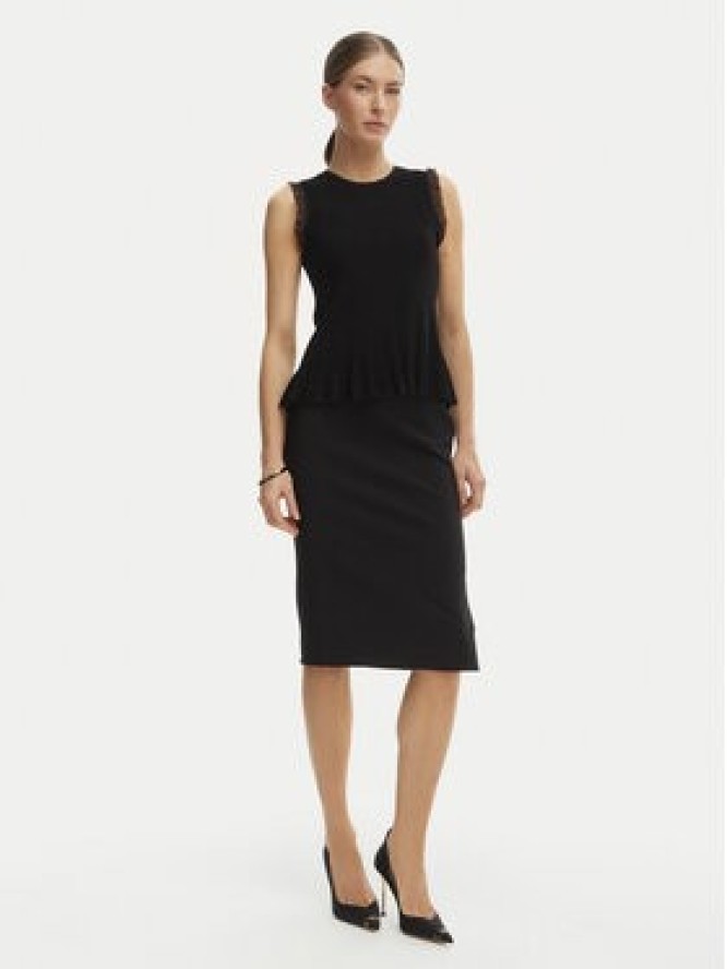 Rinascimento Top CFM0012241003 Czarny Slim Fit