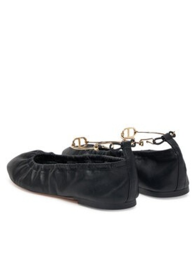 TWINSET Baleriny 251TCP150 Czarny