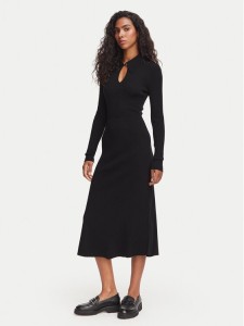 HUGO Sukienka dzianinowa Sdropy 50562691 Czarny Slim Fit