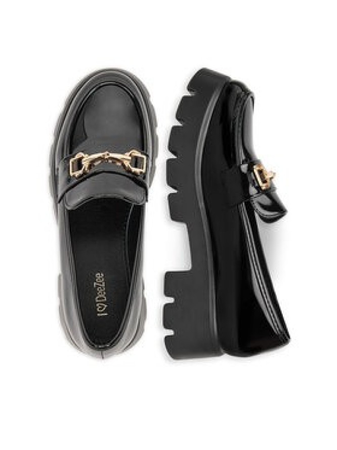 DeeZee Loafersy HXG2052-296 Czarny