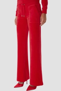 JUICY COUTURE Czerwone spodnie dresowe damskie Layla Low Rise Pocket, Rozmiar XS