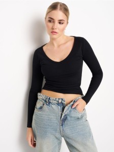 Koszulka z długimi rękawami - czarny