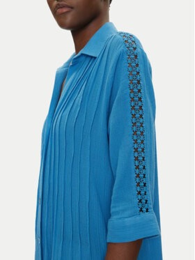 Iconique Sukienka koszulowa IC25-111 Niebieski Regular Fit