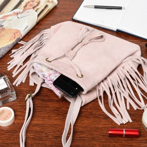 Hobo bag skórzany boho BELIMORE W03 czarny