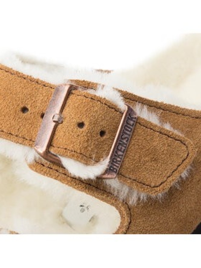 Birkenstock Kapcie Arizona Fur 1001135 Brązowy