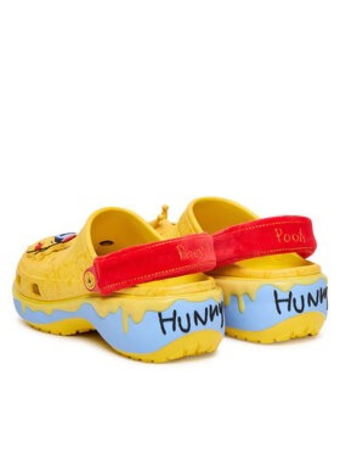 Crocs Klapki Disney Winnie The Pooh Classic Platform Clog 211092 Żółty