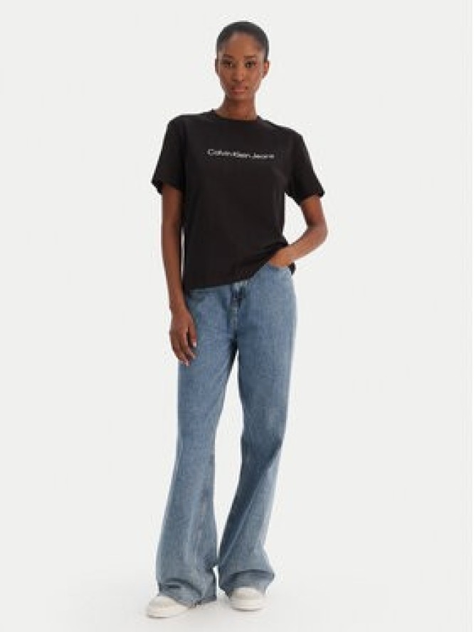 Calvin Klein Jeans T-Shirt A- Inst. Logo Classic LV047C912G Czarny Regular Fit