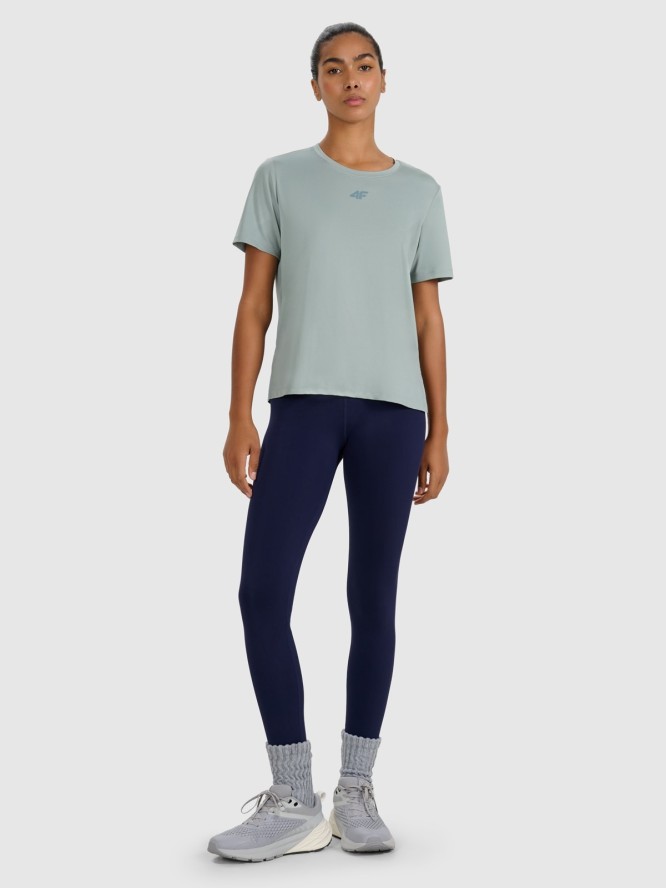 4F Koszulka treningowa regular szybkoschnąca damska - zielona S