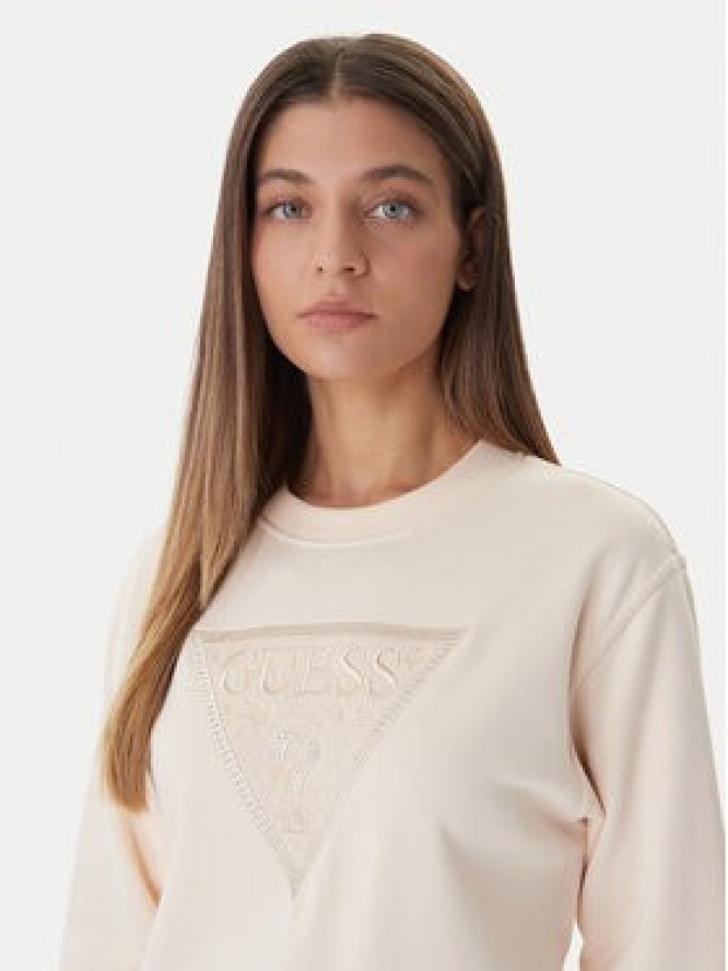 Guess Bluza W6GQ09 K3183 Różowy Regular Fit