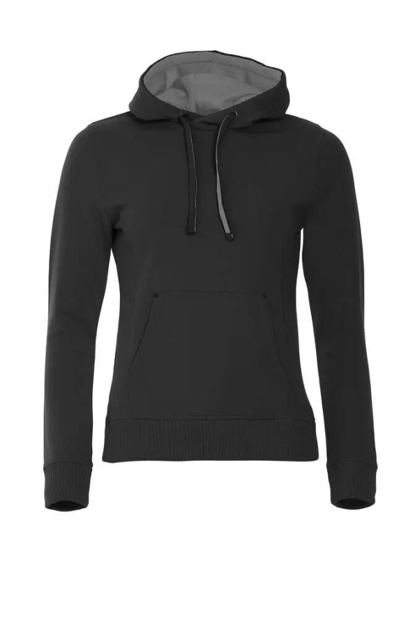 clique Classic Hoody Women - damska bluza z kapturem czarna, bawełniana