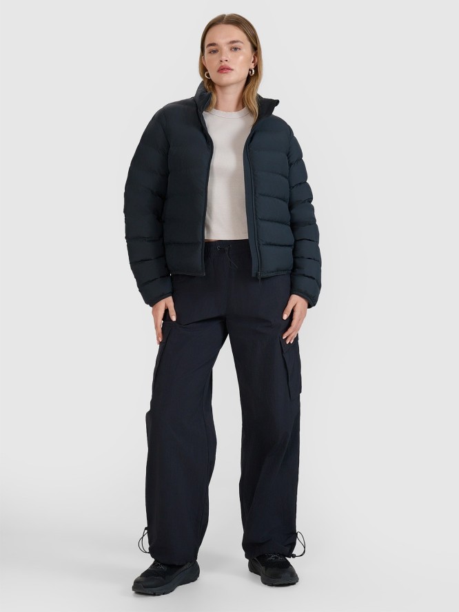 4F Kurtka puchowa z naturalnym wypełnieniem damska - czarna M