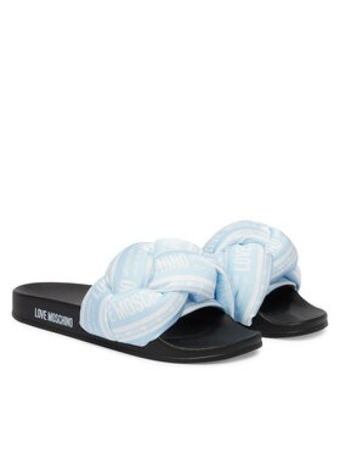 LOVE MOSCHINO Klapki JA28312G0OIW370A Niebieski jasny