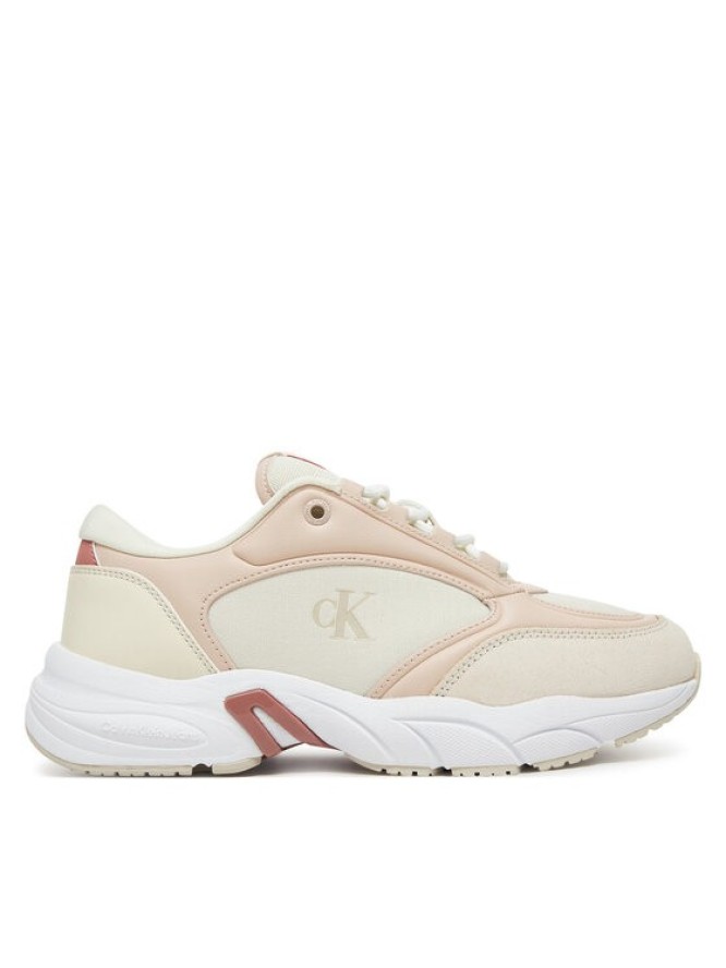 Calvin Klein Jeans Sneakersy Retro Tennis Mg Mix YW0YW01743 Écru