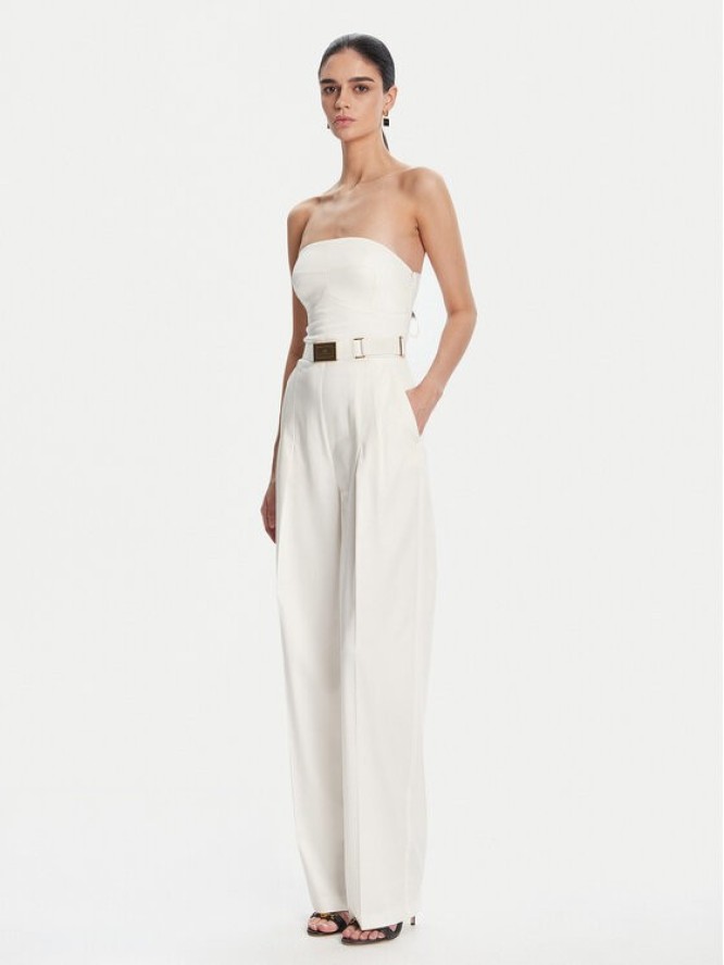 Elisabetta Franchi Kombinezon TU05152E2 100 Écru Regular Fit