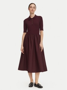 Tommy Hilfiger Sukienka codzienna WW0WW52227 Bordowy Regular Fit