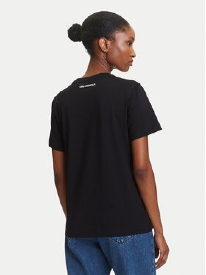 KARL LAGERFELD T-Shirt A3W17018 Czarny Regular Fit