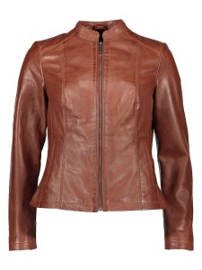 Bugatti Skórzana kurtka w kolorze jasnobrązowym rozmiar: 36