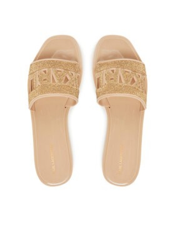 KARL LAGERFELD Klapki Jelly III KL80005S Złoty