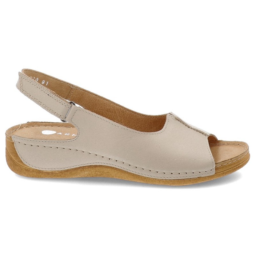 Beżowe Sandały Armodo Wygodne Obuwie Damskie