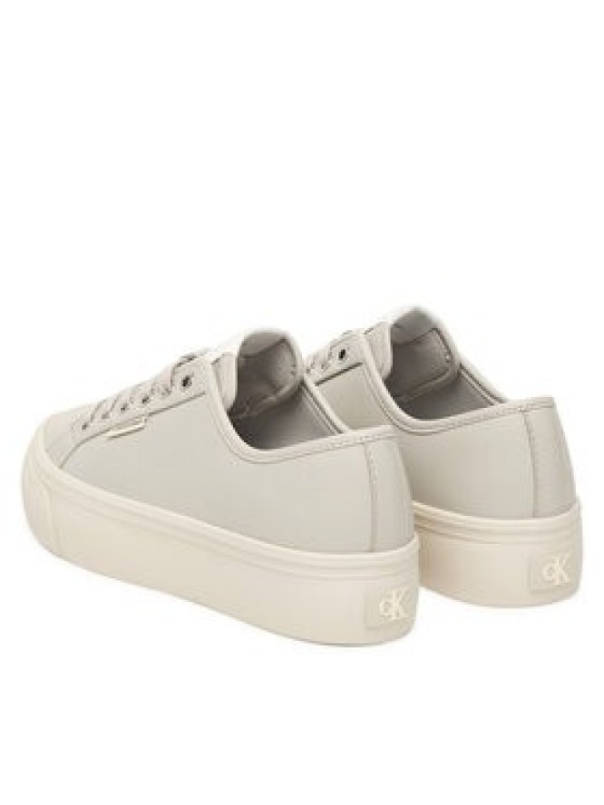Calvin Klein Sneakersy Vulc Flatf Lace Up Lth YW0YW01932 Szary