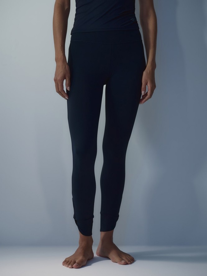 4F Legginsy do jogi szybkoschnące damskie - granatowe XL