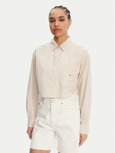 Calvin Klein Jeans Koszula J20J225078 Beżowy Regular Fit