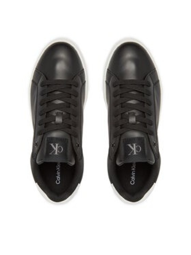 Calvin Klein Jeans Sneakersy Bold Flatf Low Lace Lth YW0YW01878 Czarny