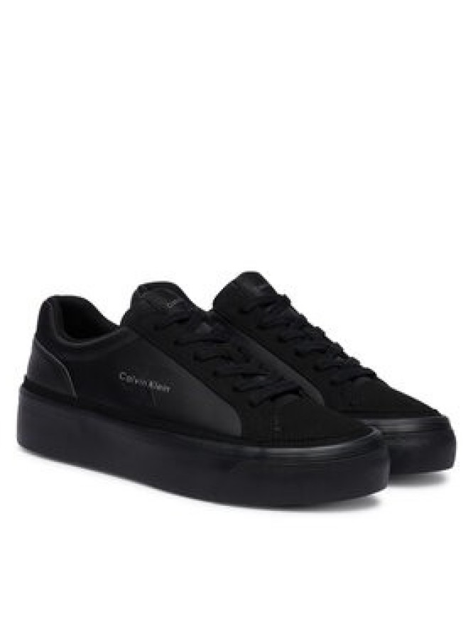 Calvin Klein Sneakersy Vulc Flatf Laceup Ny-Su HW0HW03086 Czarny