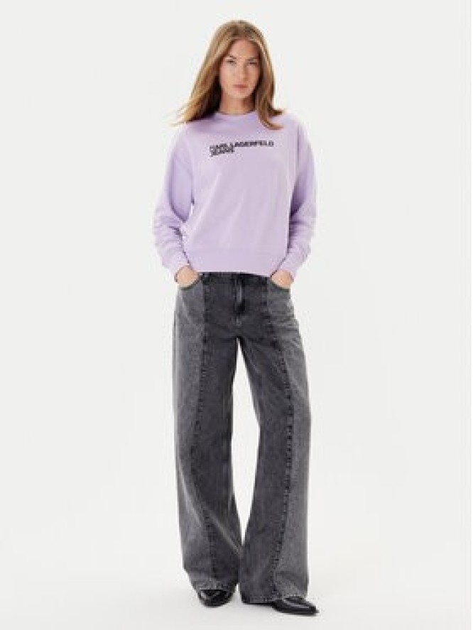 Karl Lagerfeld Jeans Bluza A1W20005 Fioletowy Regular Fit