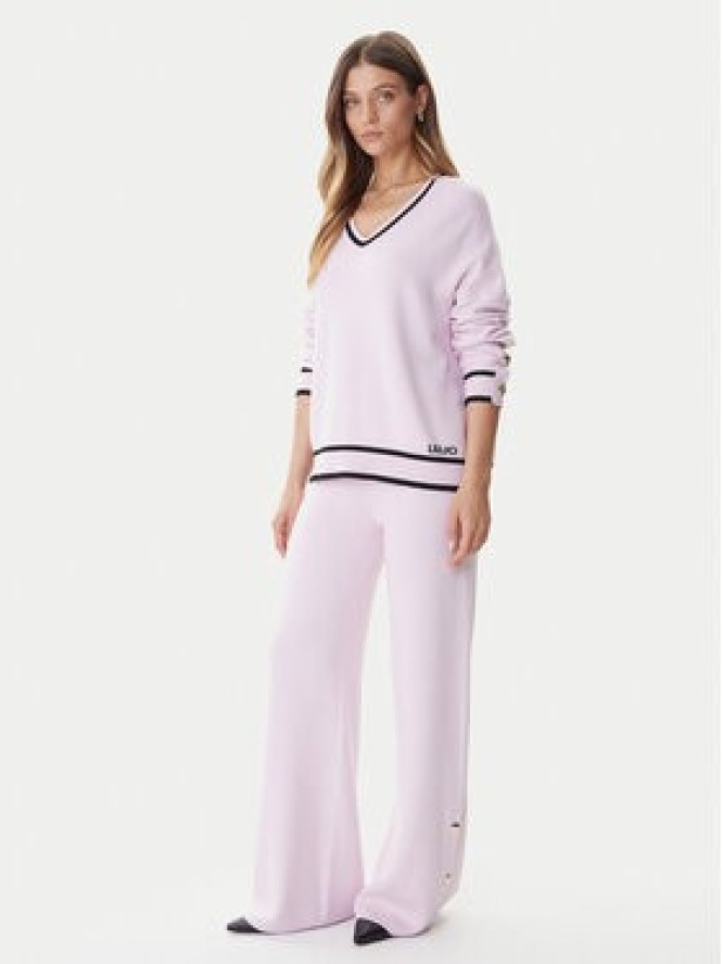 Liu Jo Sport Spodnie dzianinowe TF5252 MS59L Różowy Relaxed Fit