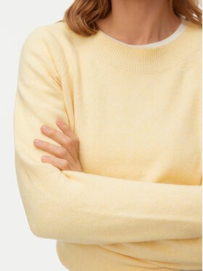 Vero Moda Sweter Doffy 10201022 Żółty Regular Fit