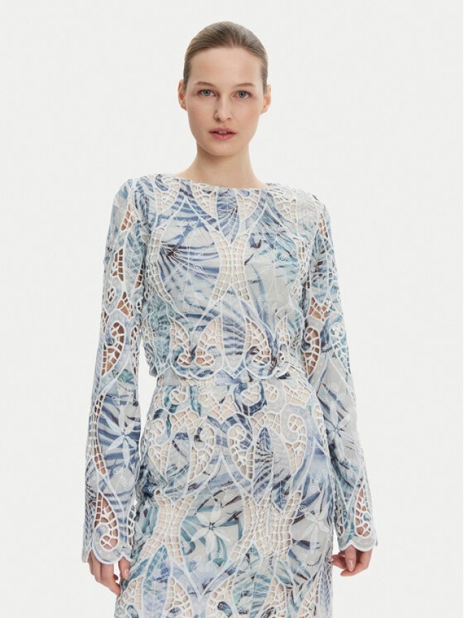 Guess Bluzka W5GH0T WHAD2 Niebieski Regular Fit