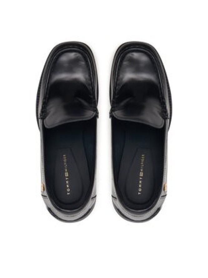 Tommy Hilfiger Półbuty Square Toe Heeled Loafer FW0FW09493 Czarny