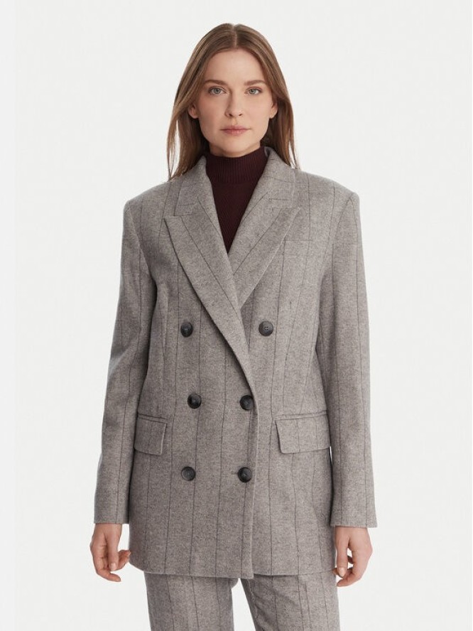 MAX&Co. Marynarka Iames 2526046084200 Szary Relaxed Fit