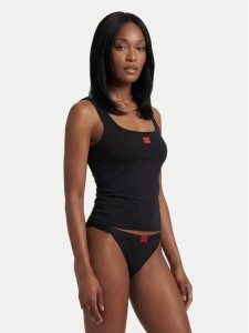 HUGO Top 50557181 Czarny Regular Fit