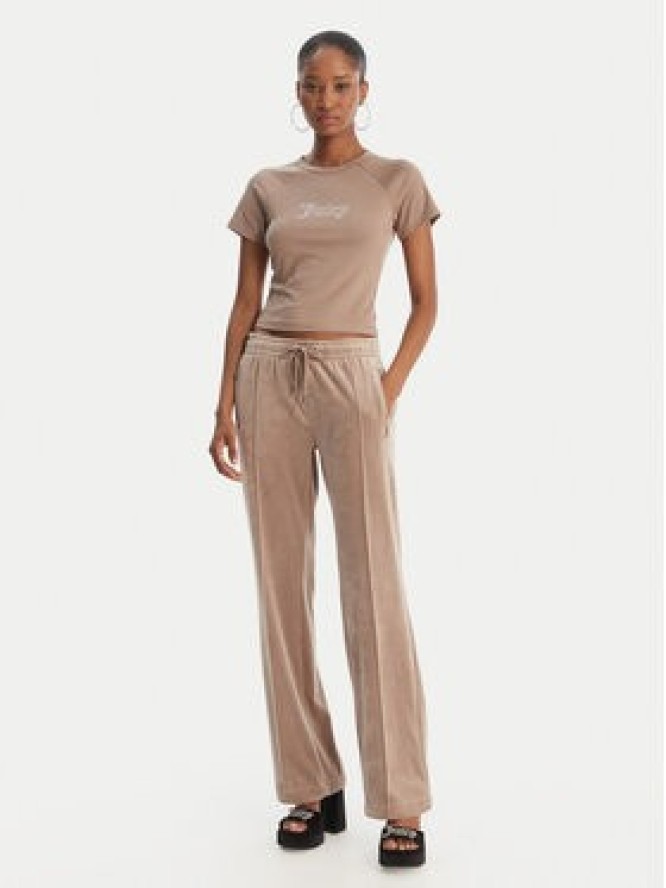 Juicy Couture T-Shirt Baby JCWCT126317 Beżowy Slim Fit