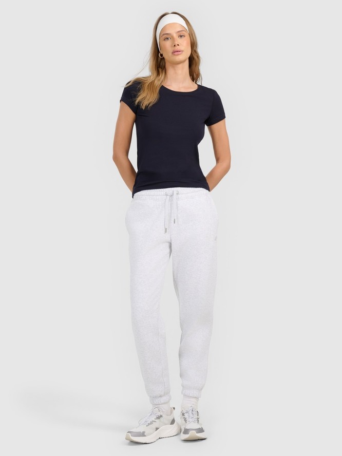 4F T-shirt regular gładki damski L