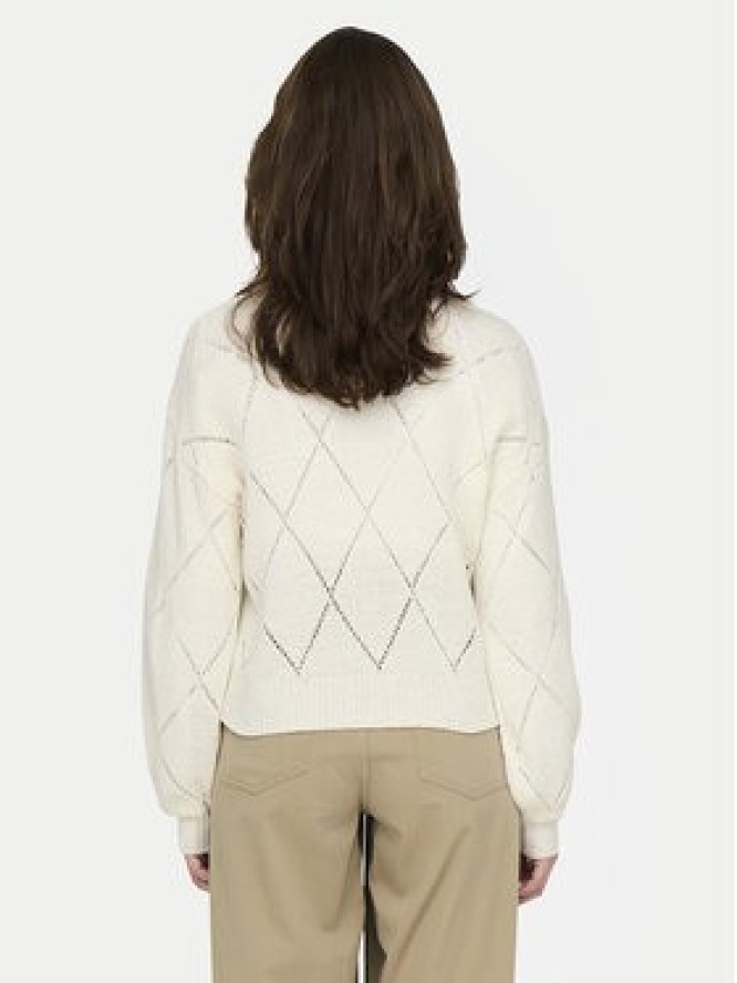 ONLY Sweter Geena 15339575 Écru Relaxed Fit