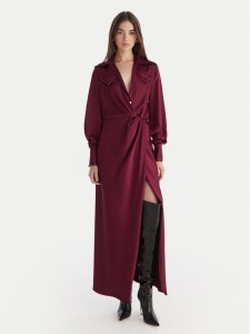Babylon Sukienka wieczorowa ED0764 Bordowy Regular Fit