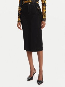 Versace Jeans Couture Spódnica jeansowa 79HAE84M DT037 Czarny Slim Fit