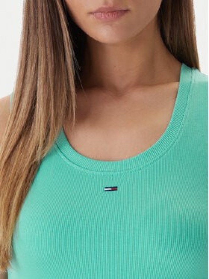 Tommy Jeans Top Essential DW0DW20673 Zielony Regular Fit