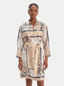 Liu Jo Sukienka koszulowa WA6507 T2555 Beżowy Regular Fit