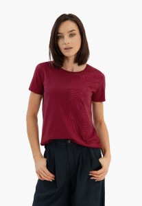 T-shirt z błyszczącą aplikacją T-ASH