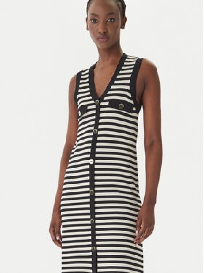 LOLA CASADEMUNT Sukienka dzianinowa MS2616002 Czarny Regular Fit