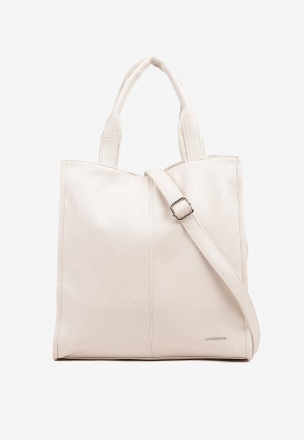 Beżowa Torebka Tote z Regulowanym Paskiem w Komplecie Soriale