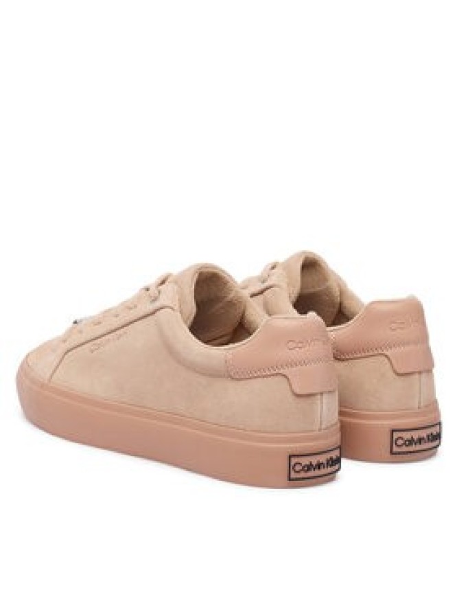 Calvin Klein Sneakersy Lace-Up Sneaker Suede/Wl Ck HW0HW02679 Różowy