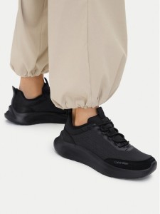 Calvin Klein Sneakersy Light Eva Runn Laceup Aop HW0HW03292 Czarny