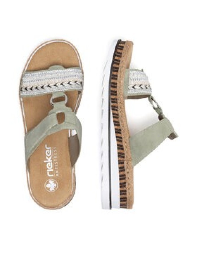 Rieker Klapki V79M6-52 Zielony