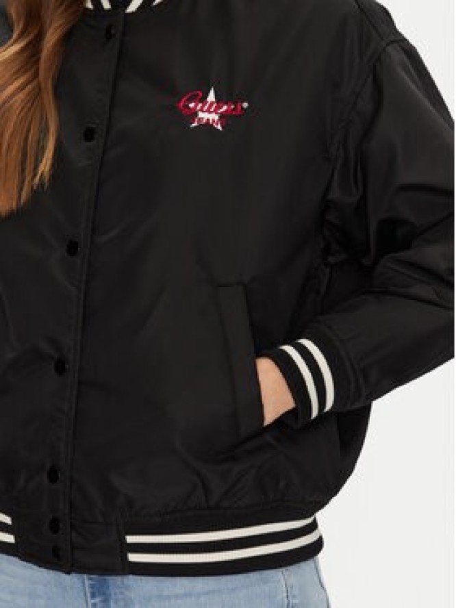 Guess Jeans Kurtka bomber W5RL43 WHAA2 Czarny Regular Fit