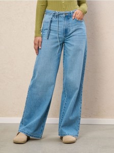 Jeansy z paskiem - niebieski